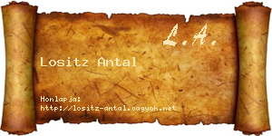 Lositz Antal névjegykártya